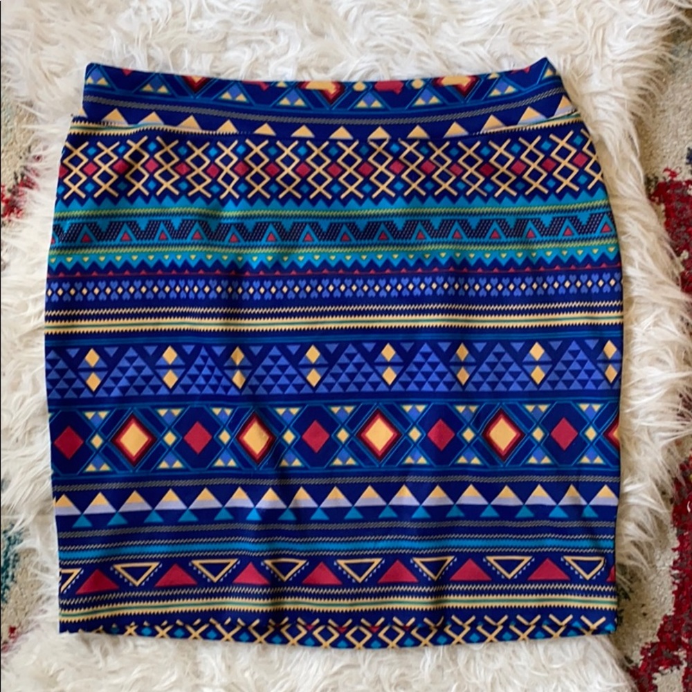 Forever 21 PLUS SIZE 2x Boho skirt Summer Blue